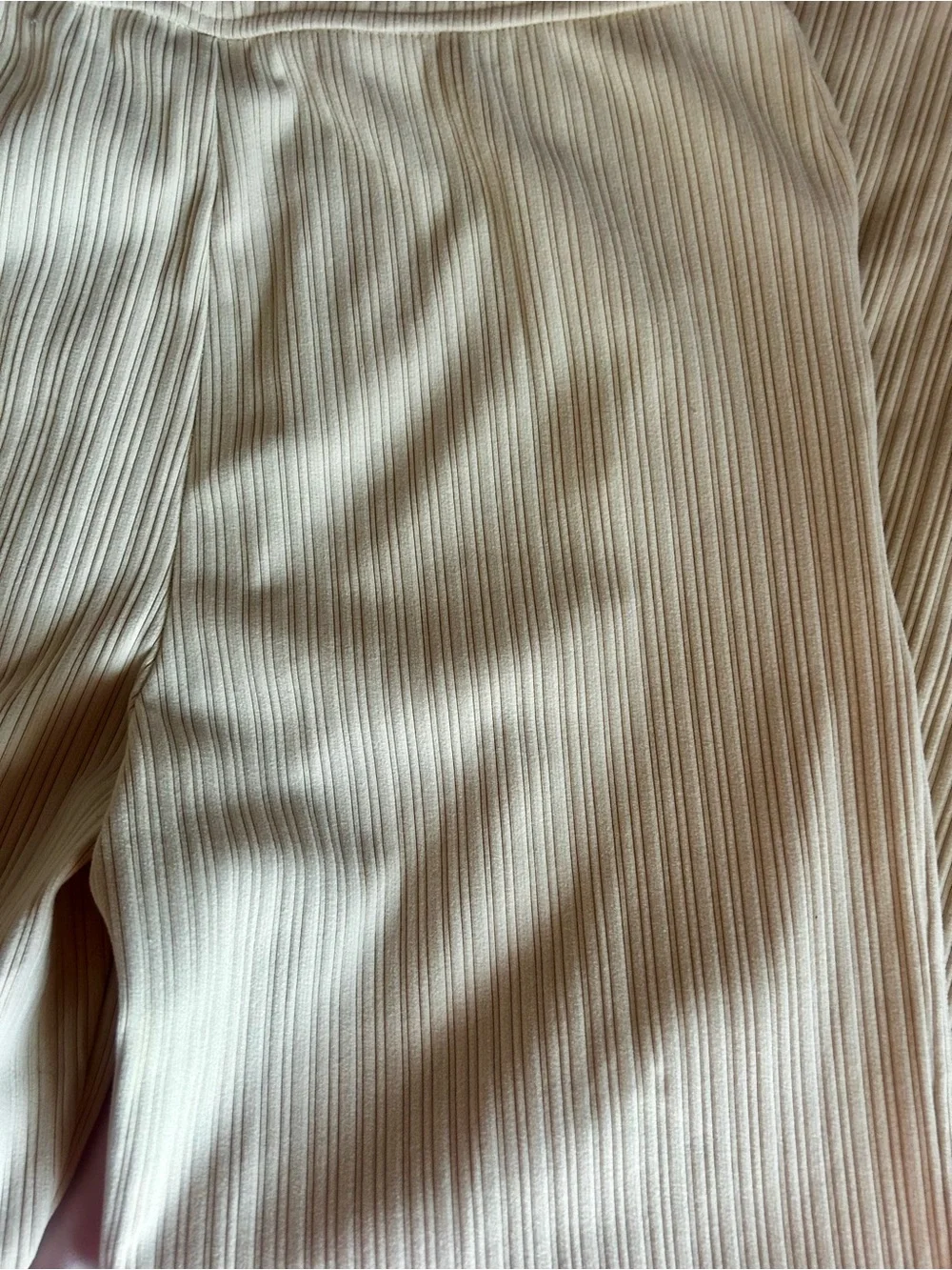 Beyond Yoga Cream Wide Leg Ribbed lounge Pants